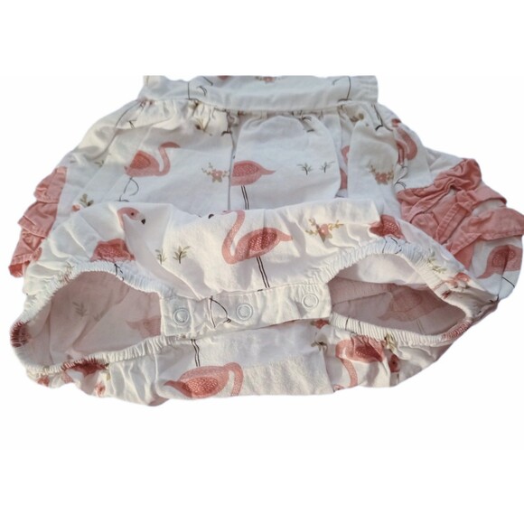 LilCactus Pink Flamingo One Piece Romper sz 3-6M Girls - Picture 3 of 4